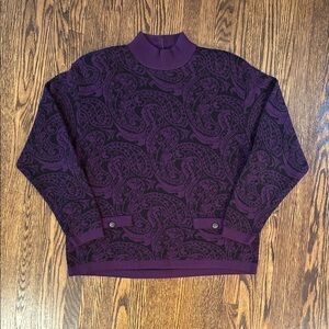 Vintage Purple and Black Crew Neck Sweater